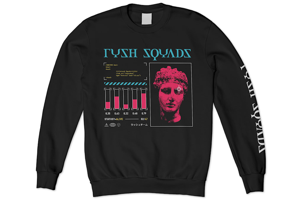 Sleeve placement sweatshirt design
