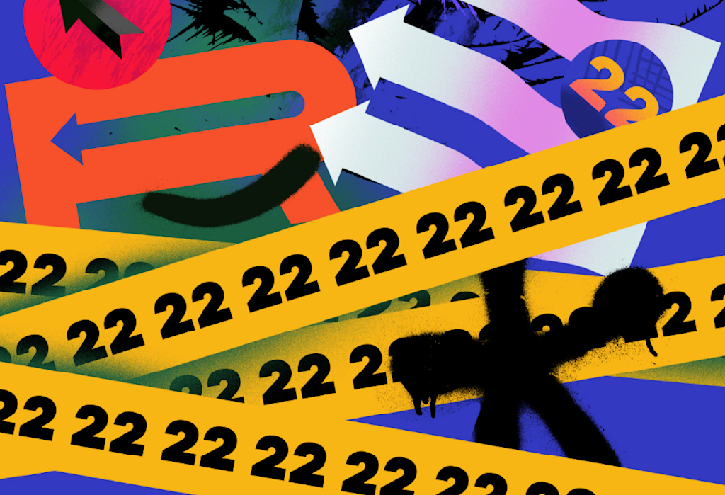 An example of the graphic graffiti 2024 graphic design trend