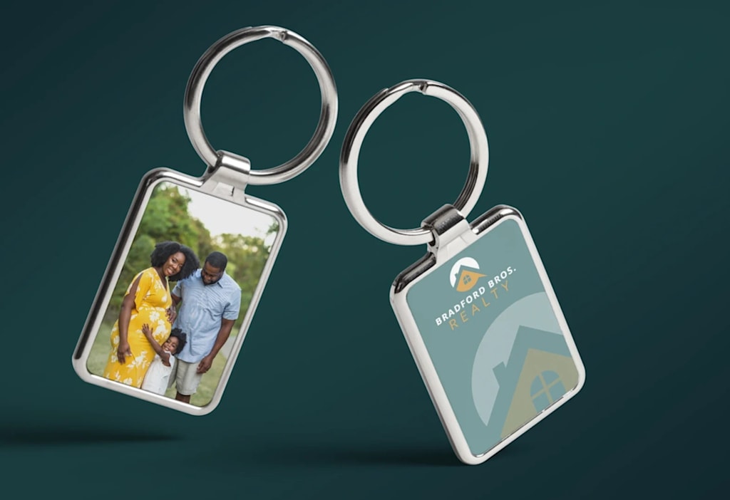 Custom photo keychains make the best Secret Santa gifts