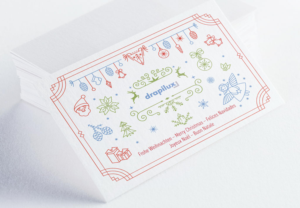 Christmas card with multilingual messaging