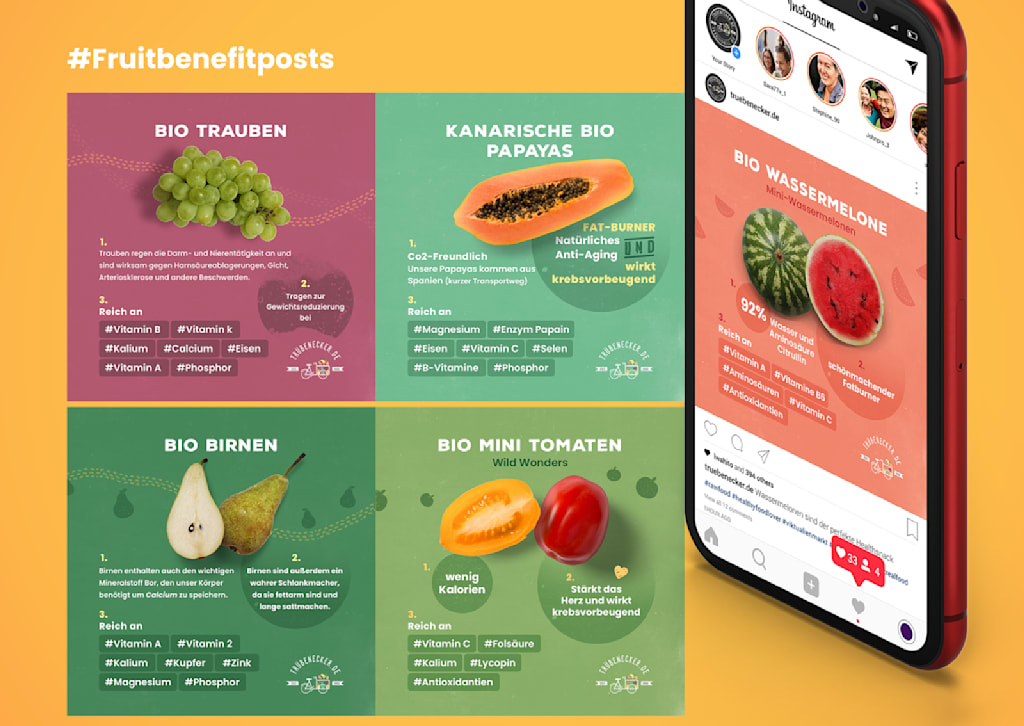 Various posts for a social media style guide