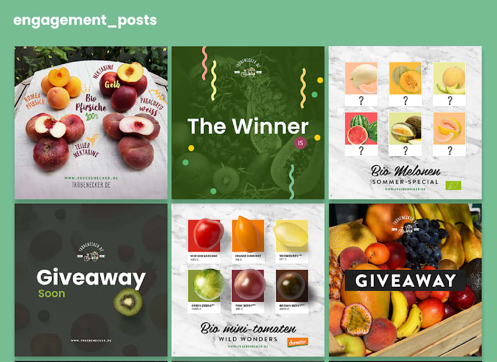 Various posts for a social media style guide