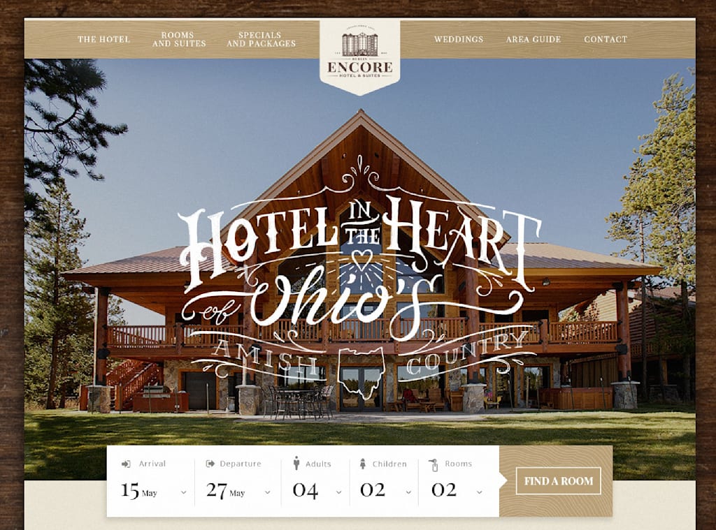 Small business website design for a hotel