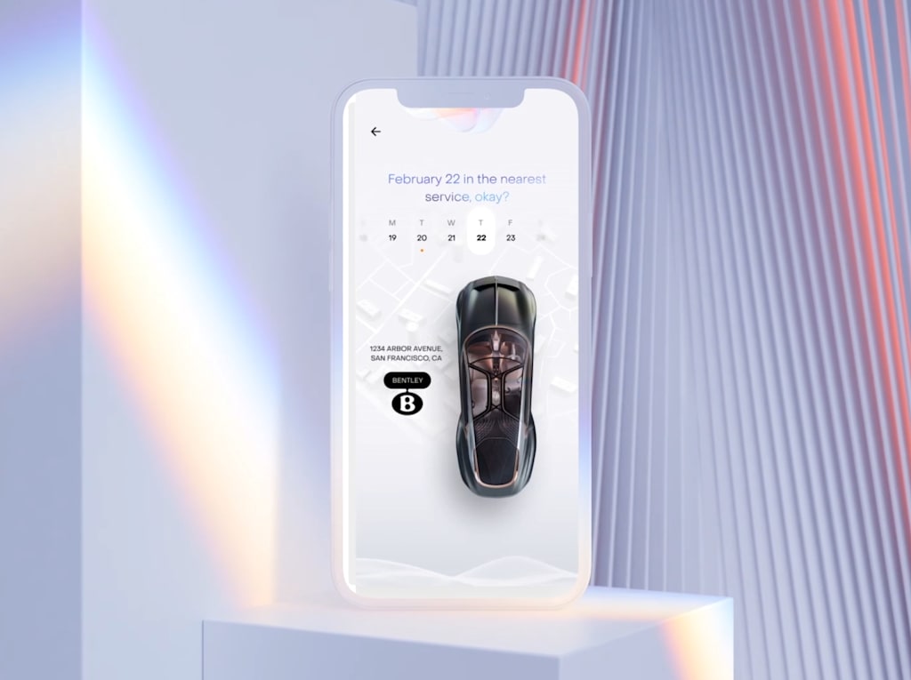 Example of Mermaidcore website design with soft purple tones in the background