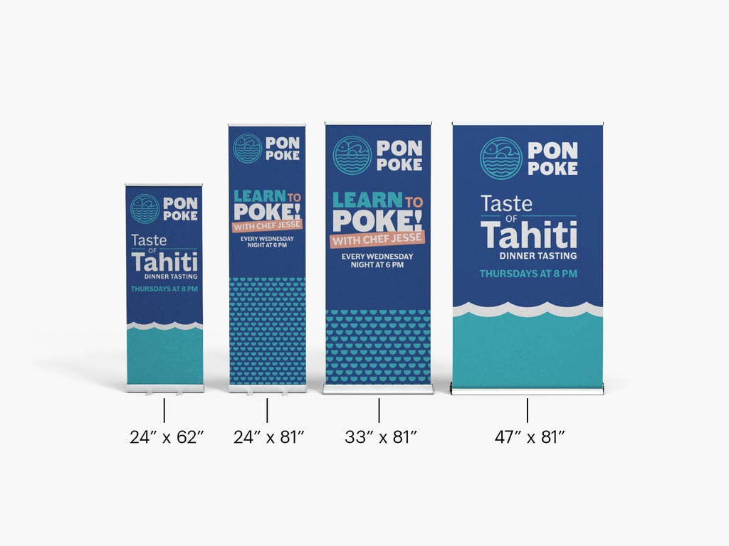 Retractable banner sizes
