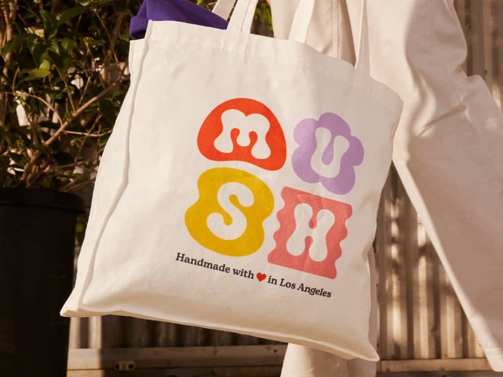 Branded cotton tote bag as a merch idea for businesses