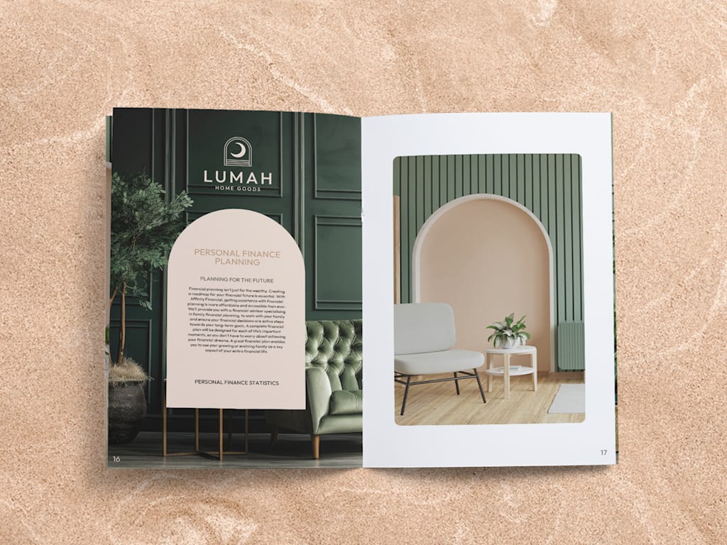 Principles of visual hierarchy applied to booklet design