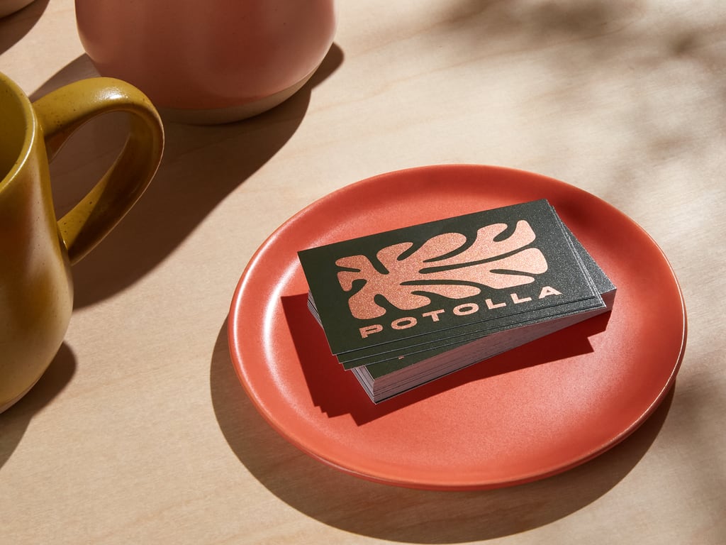 Printed business card with foil accent