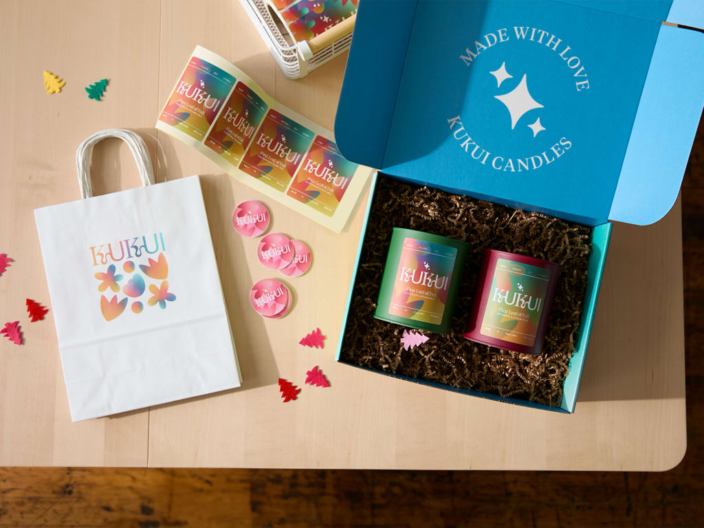 Cadeaux de Noël pour clients : bougies personnalisées