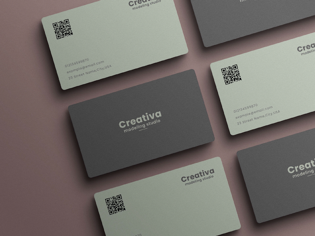 Palette Business Cards With QR Code, Color Palette Shaped Business Cards,  Die Cut Business Cards, Cool Business Cards, Unique Business Cards 