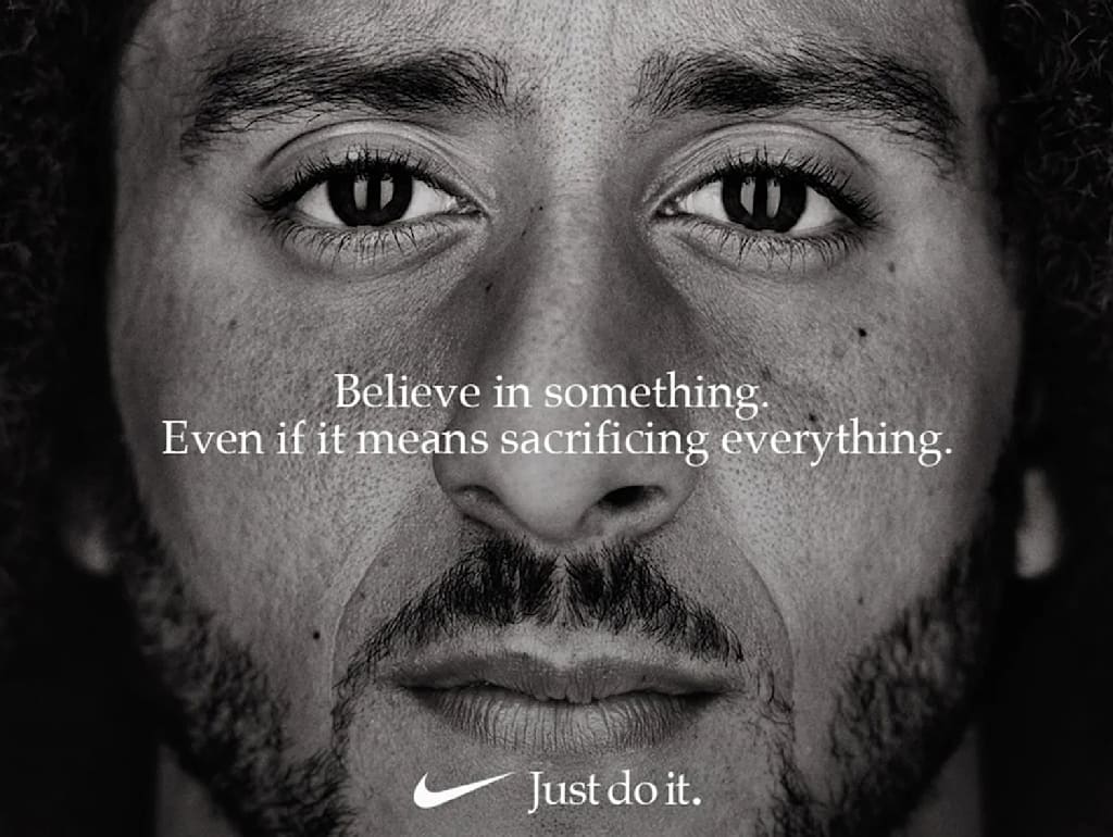 Nike print ad featuring Colin Kaepernick