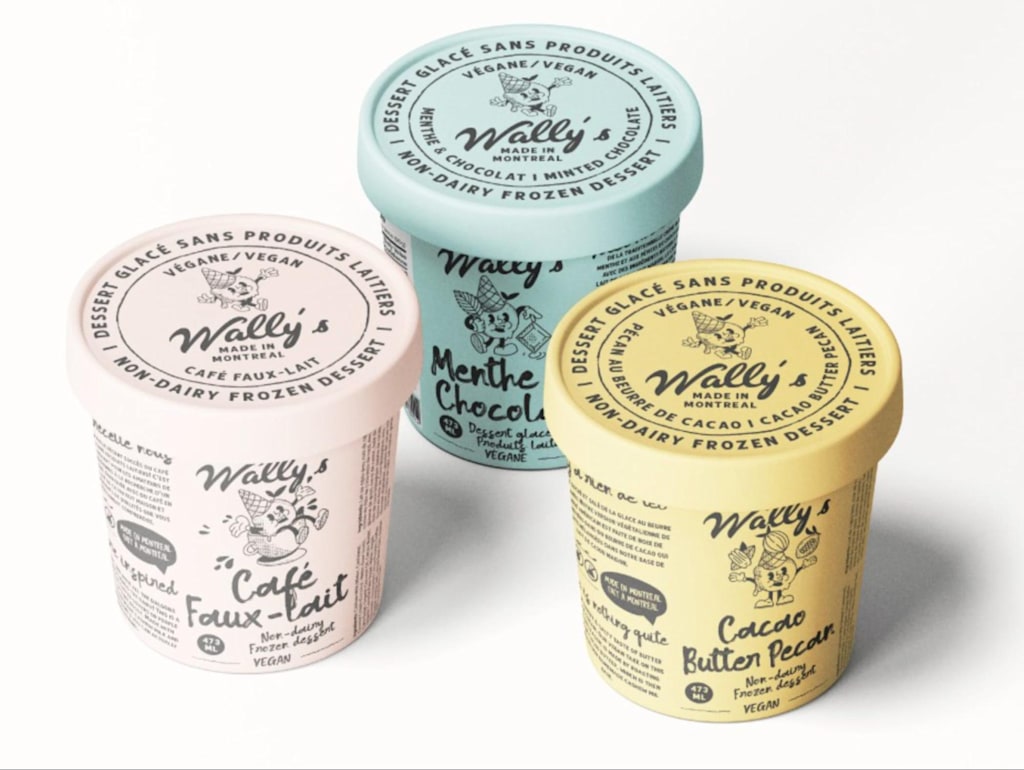 Wally’s vegan ice cream packaging design