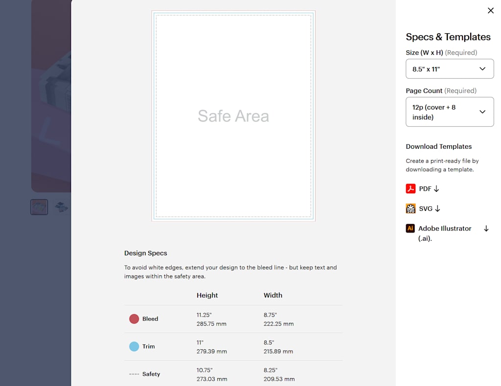 An example of a trim line