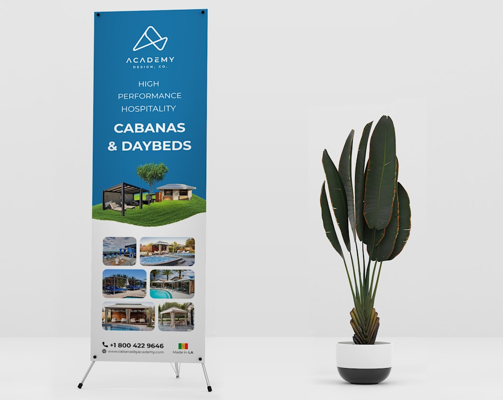 Academy Design Co. X-stand banner.