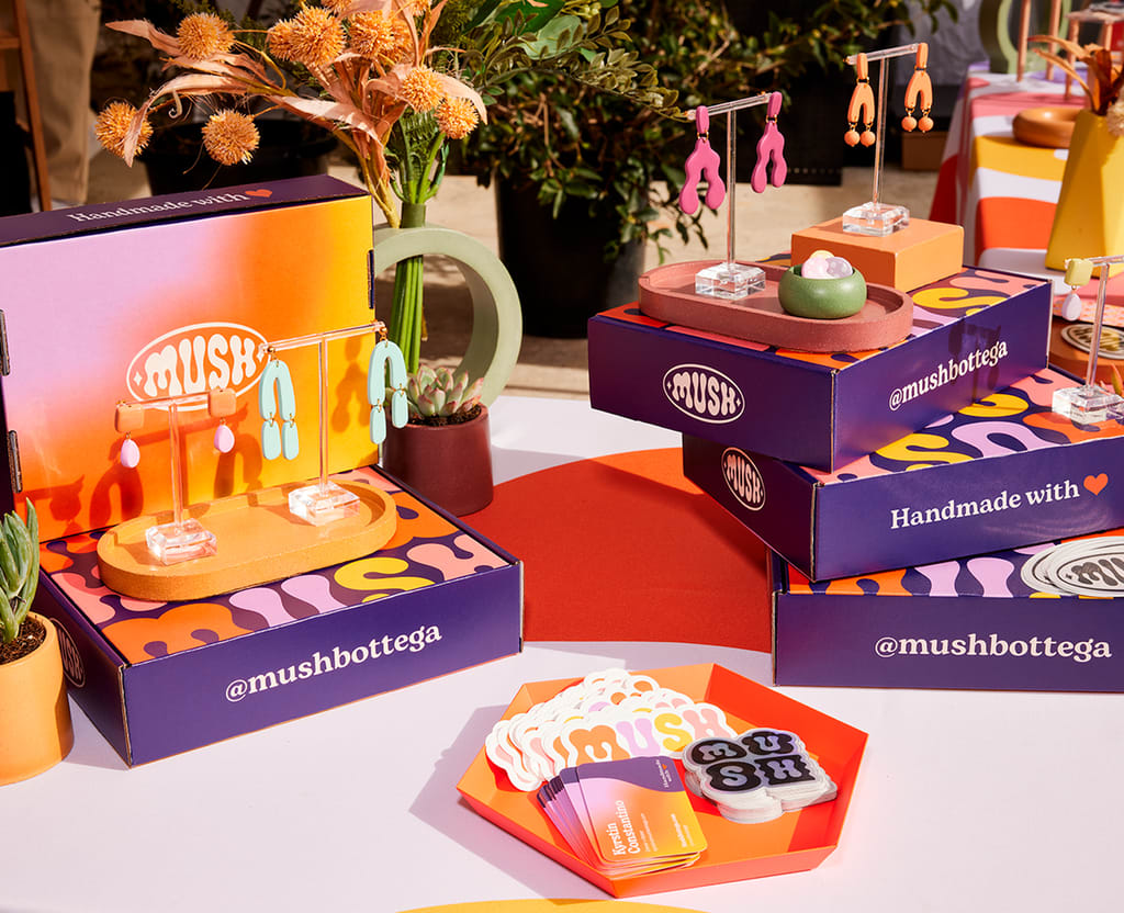 bold, bright branding and packaging for a jewelry brand