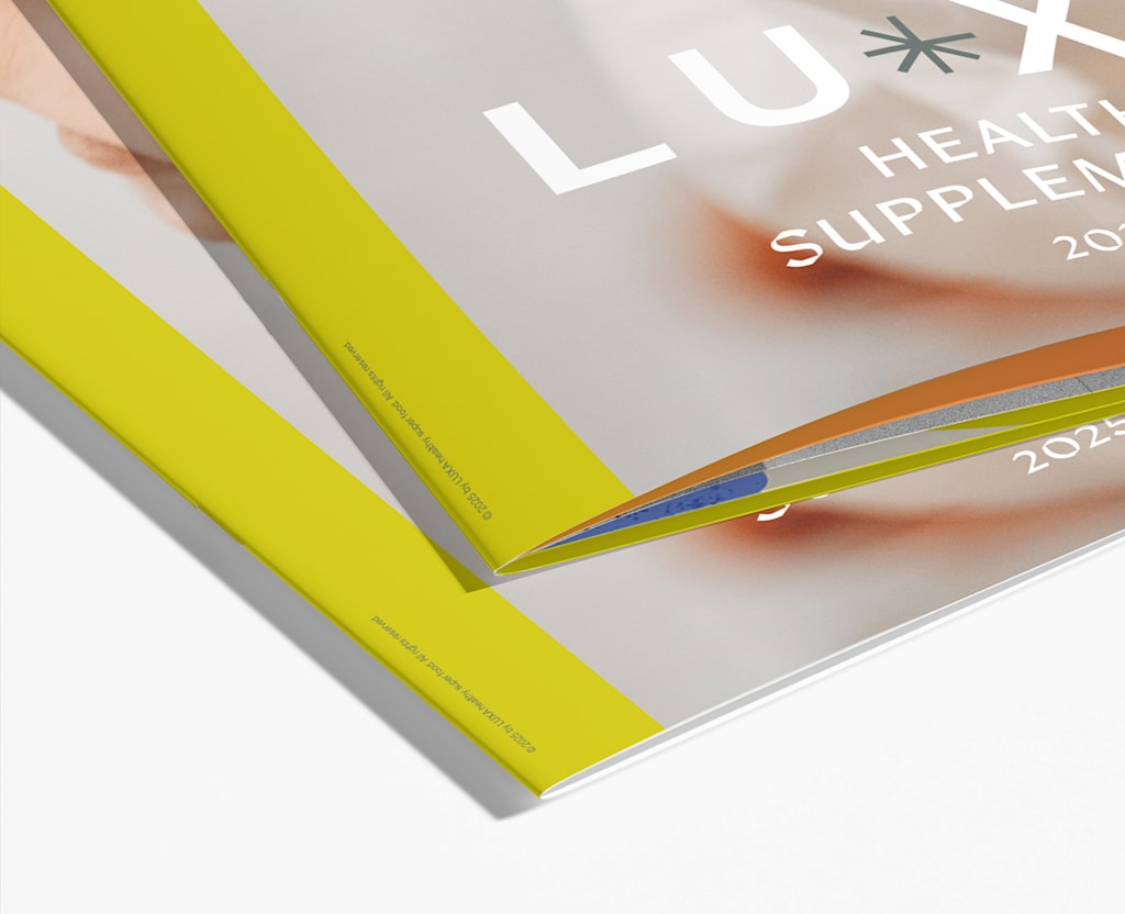 A close-up of a self-cover booklet