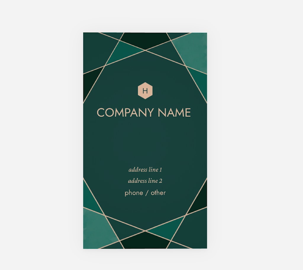 Elegant business card with geometric lines by VistaPrint