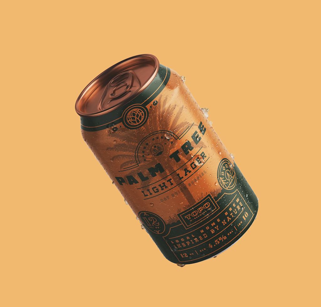 An example of the Walnut Brown color trend 2026, a soda can in brown and green colors