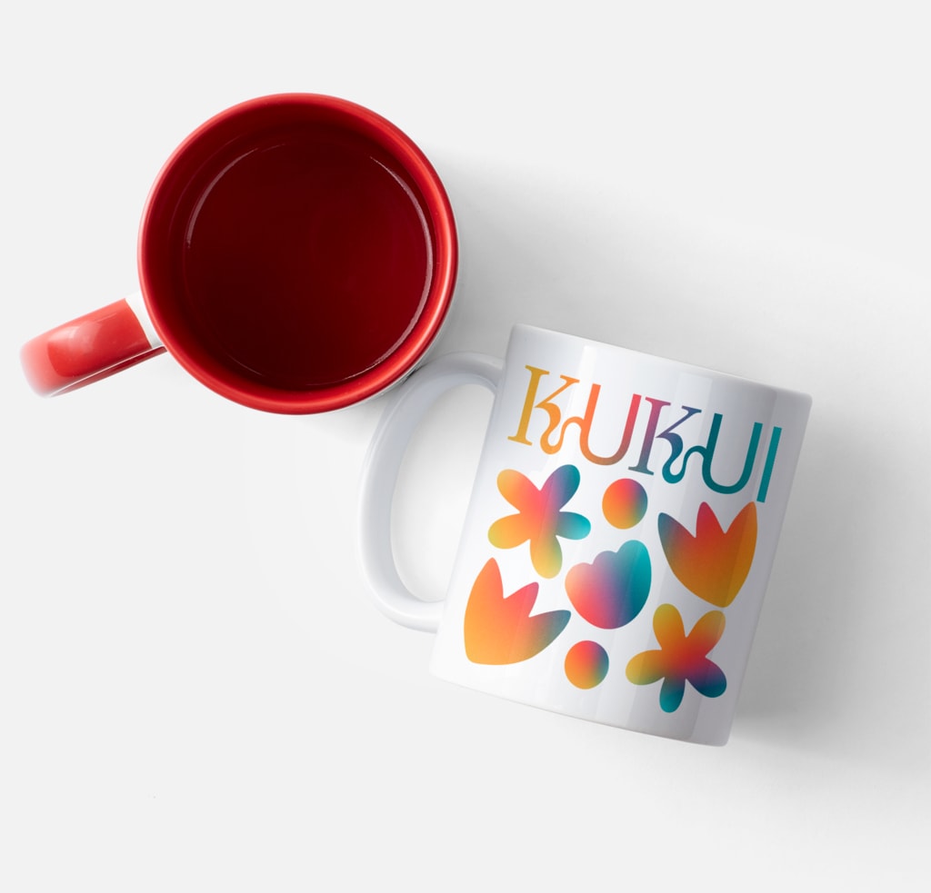 Branded mug job fair swag