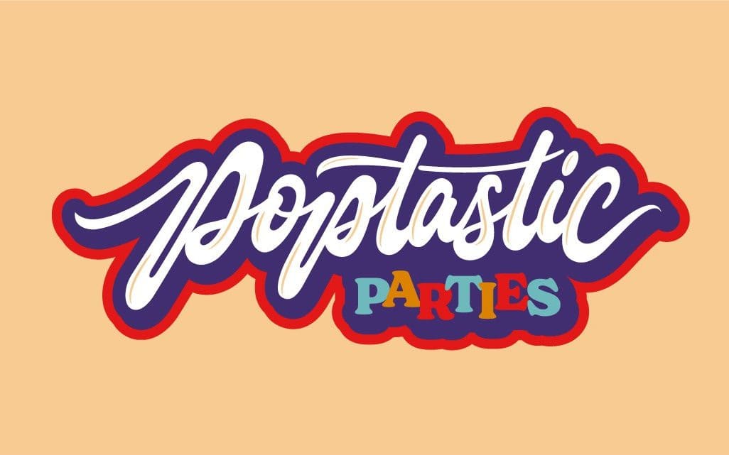 Grafisches Graffiti-Schriftartdesign für das Logo einer Partyzubehör-Marke