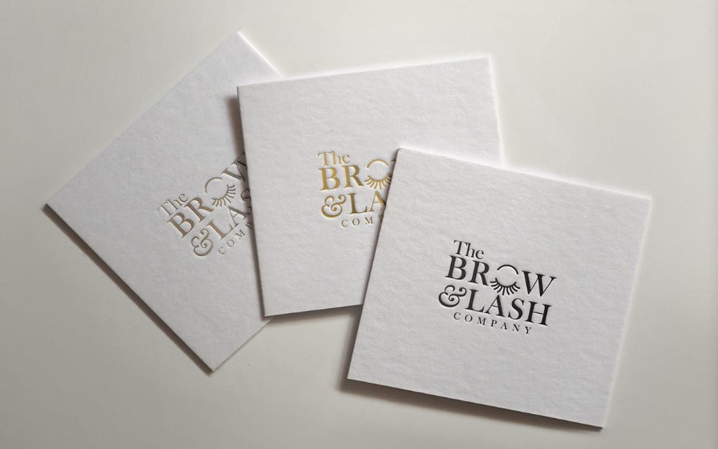 The Brow & Lash Company logo using subtle icons Logo Trend
