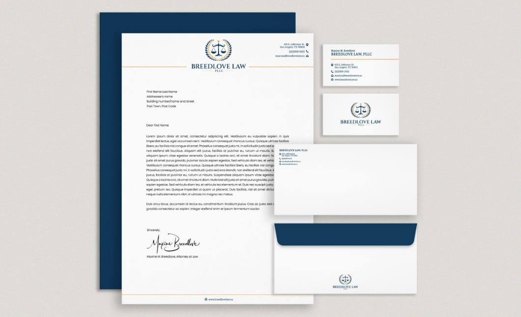 Print marketing materials: stationery set