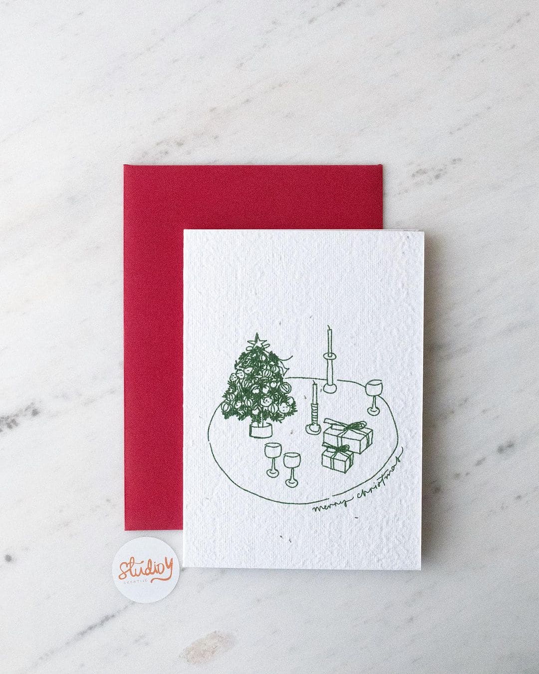 Hand-drawn Christmas card idea