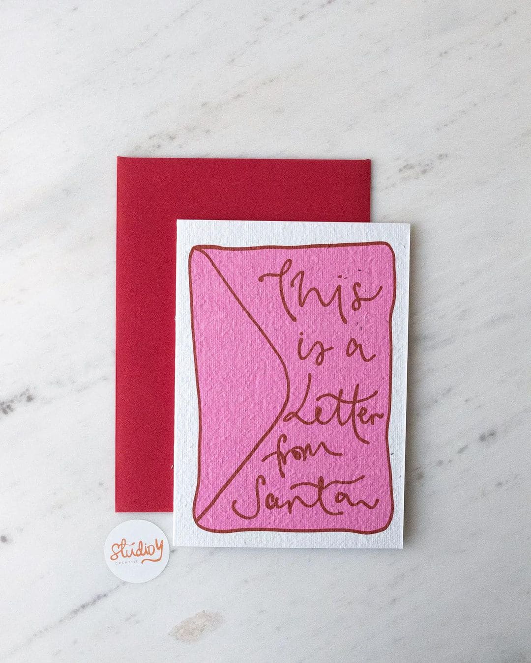 Hand-drawn calligraphy Christmas card idea