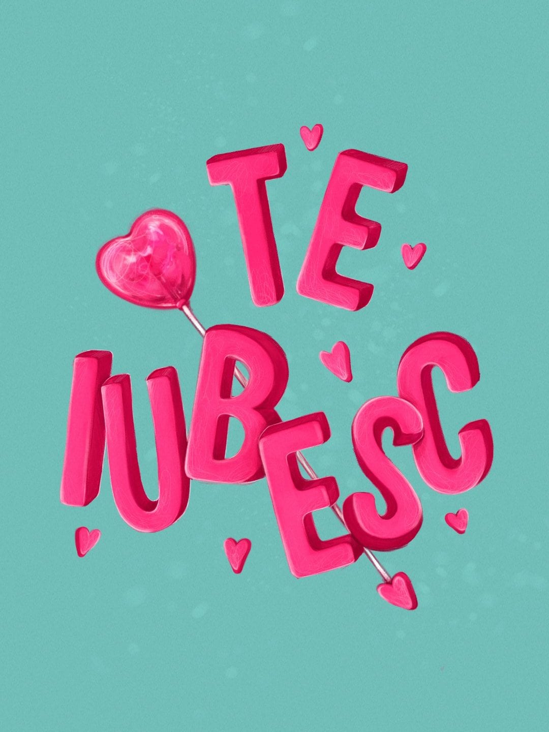 3D font design with abstract alignments for a creative typography project