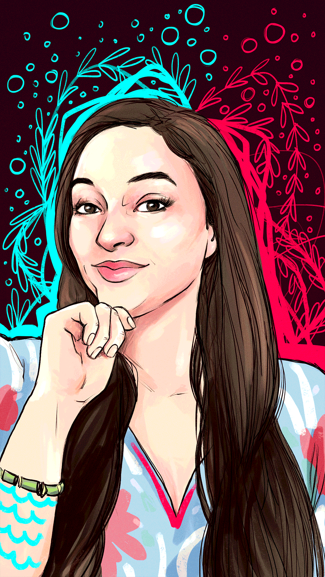Illustration of TikTok entrepreneur Jen Ruiz