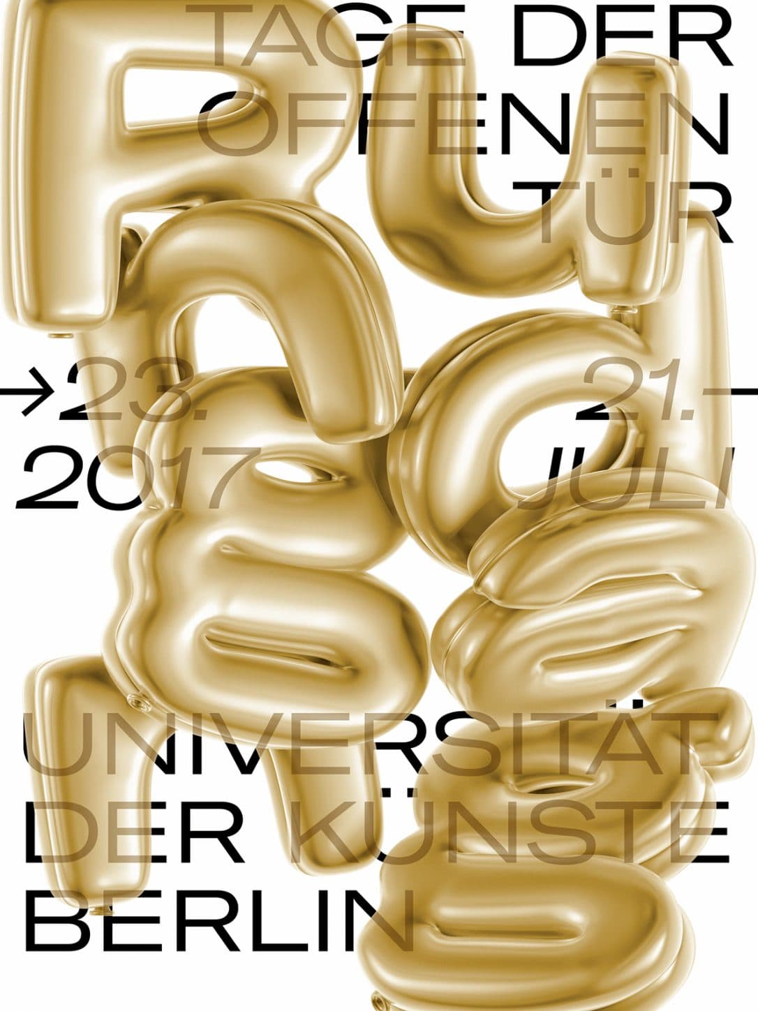 Police en 3D avec des alignements abstraits pour un projet de typographie original