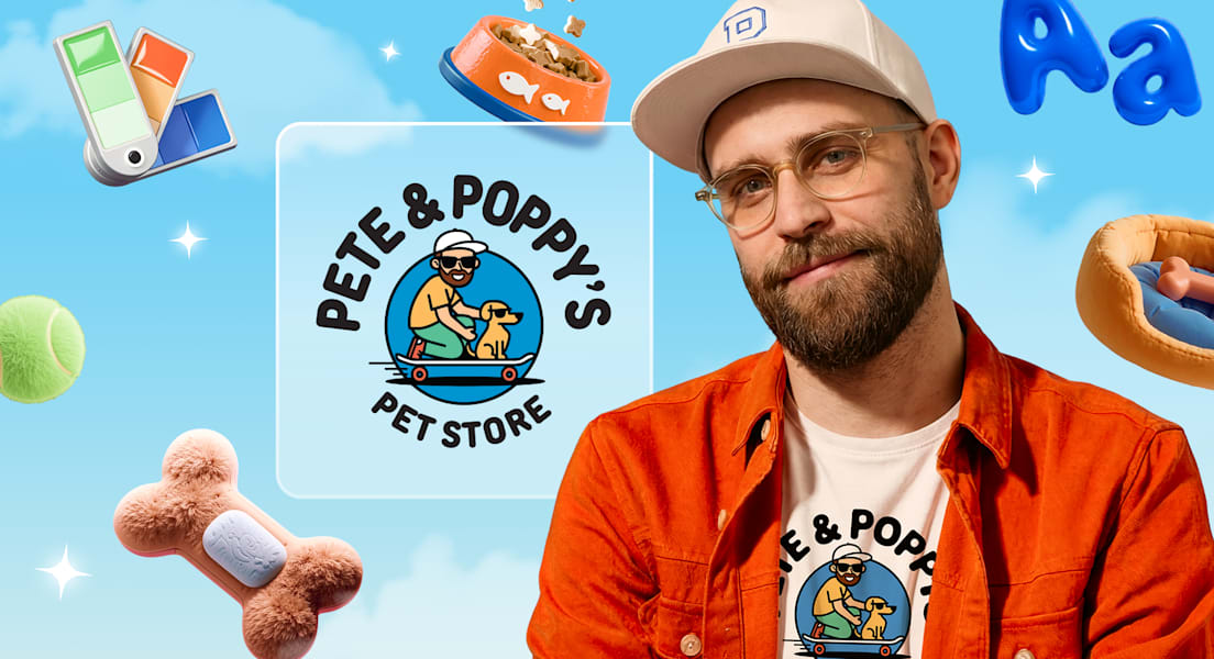 pete and poppys logo design
