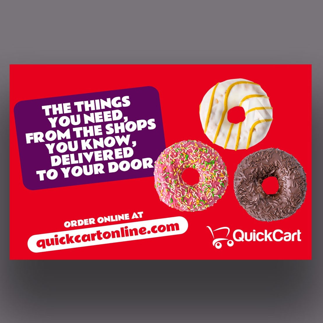 A food delivery service poster