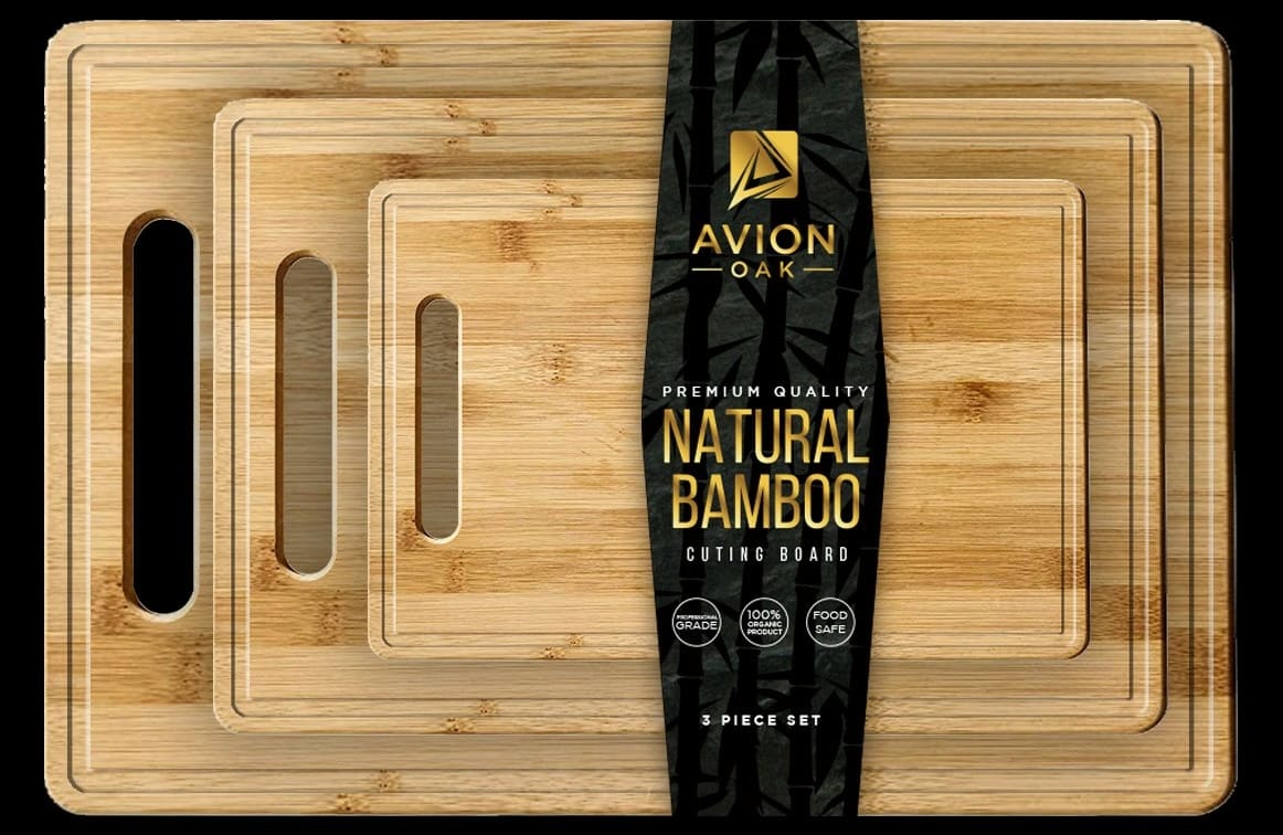 Bamboo chopping board set