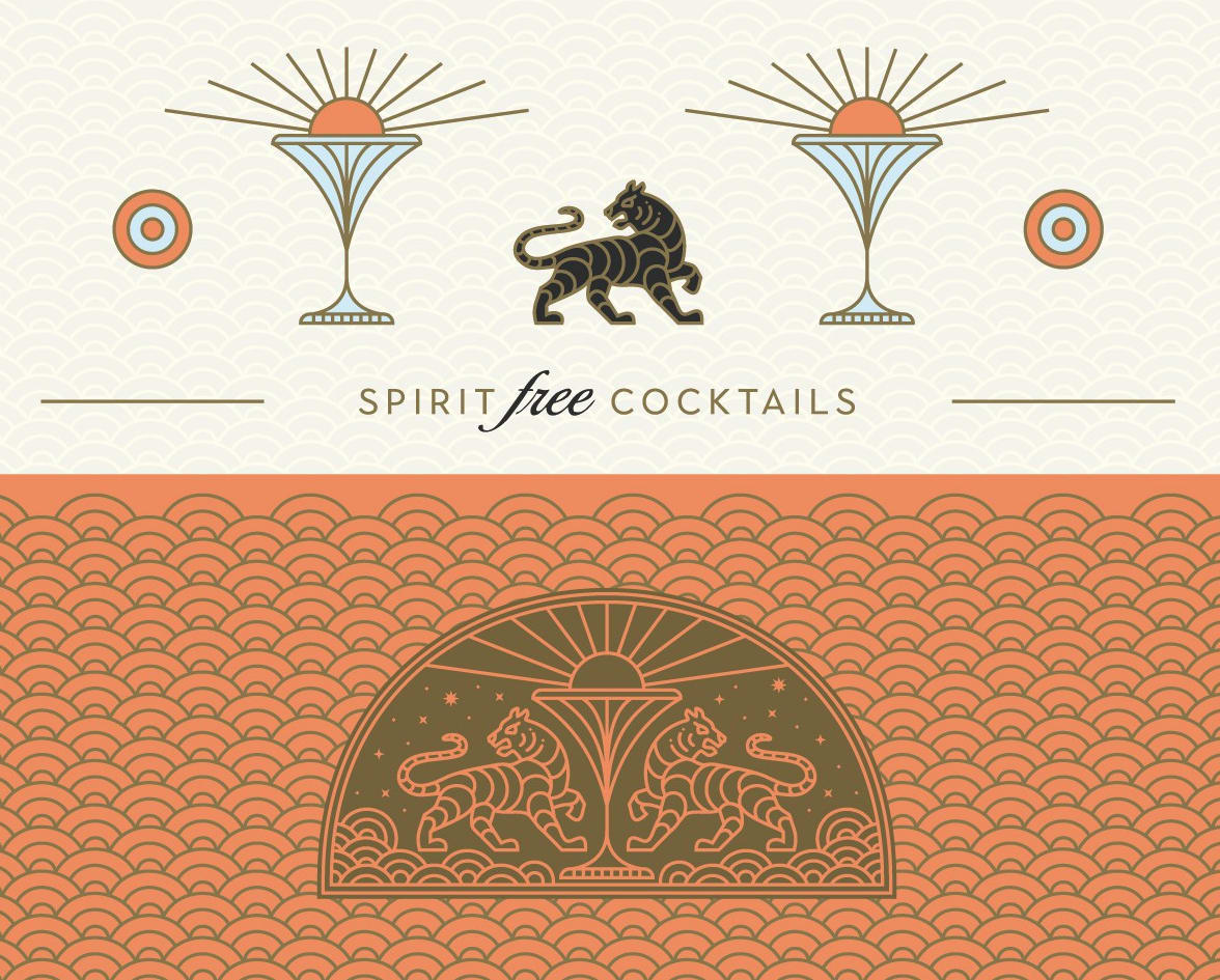 Cocktail brand logo design in an art deco style