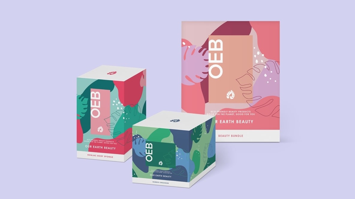 Leuchtende, umweltfreundliche Verpackungen für Beautyprodukte im Verpackungstrend der neuen Nachhaltigkeit