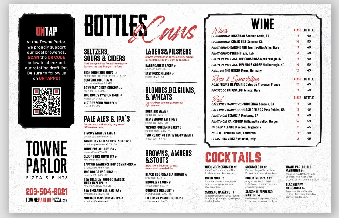 Brochure example with QR code