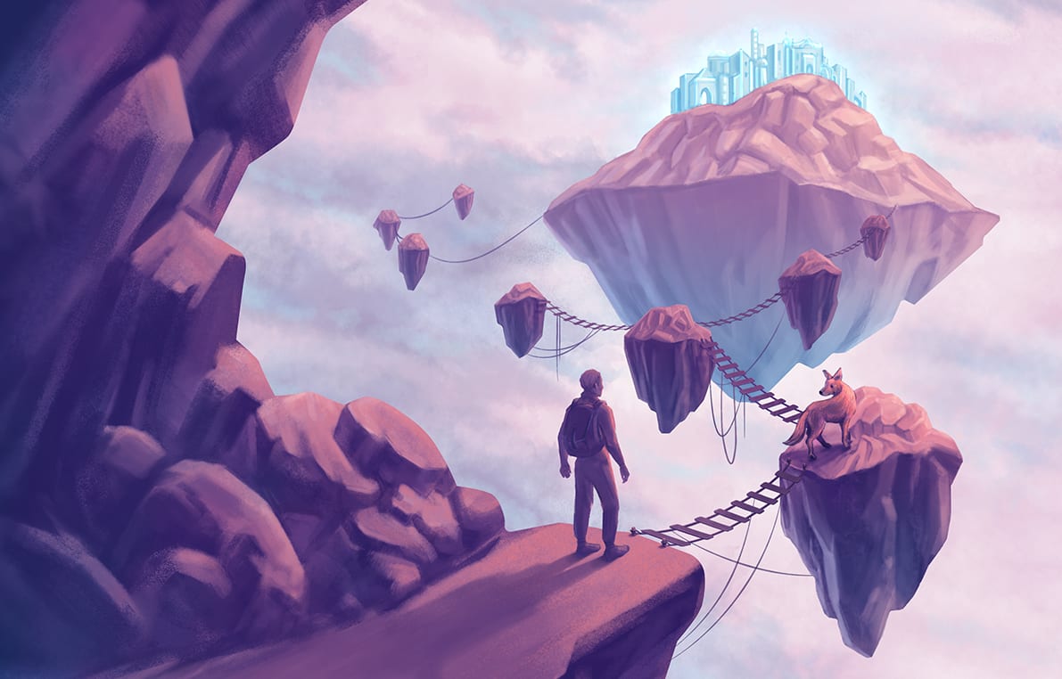 fantasy illustration of journey illustration