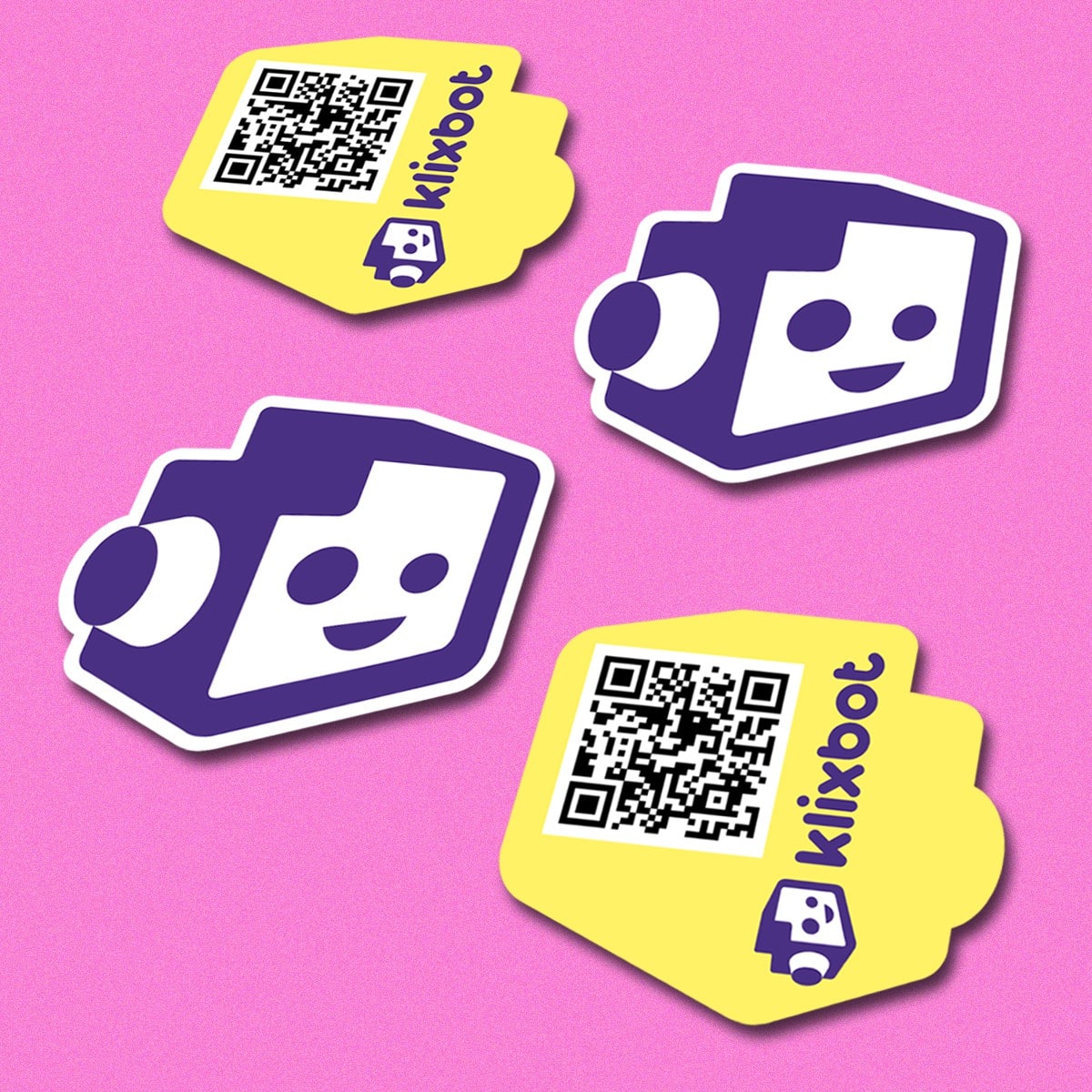 Purple camera-shaped business card