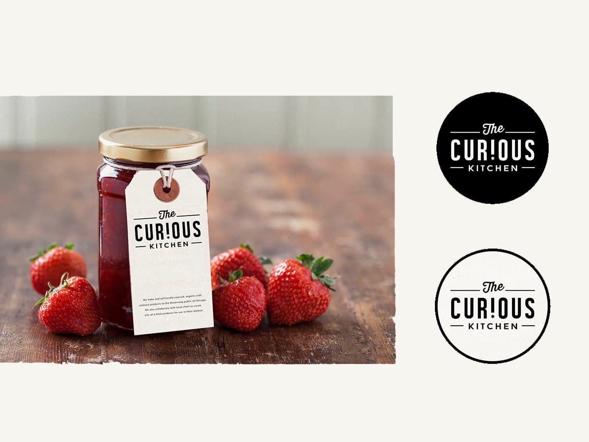 Brand design applied to a product label