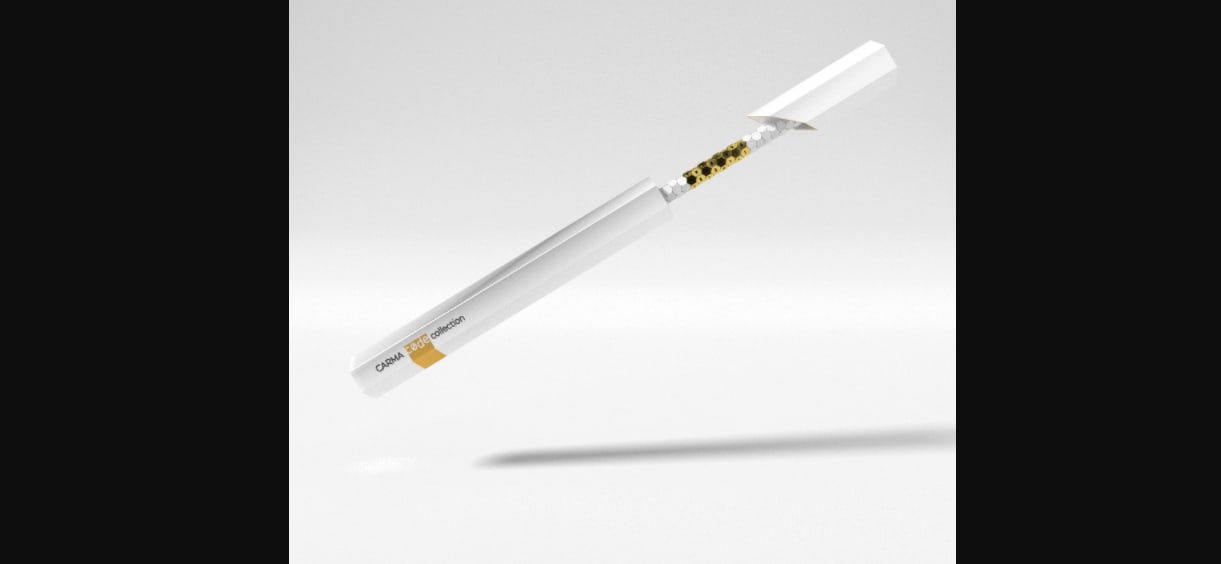 black and white tube packaging for code-inspired bracelets