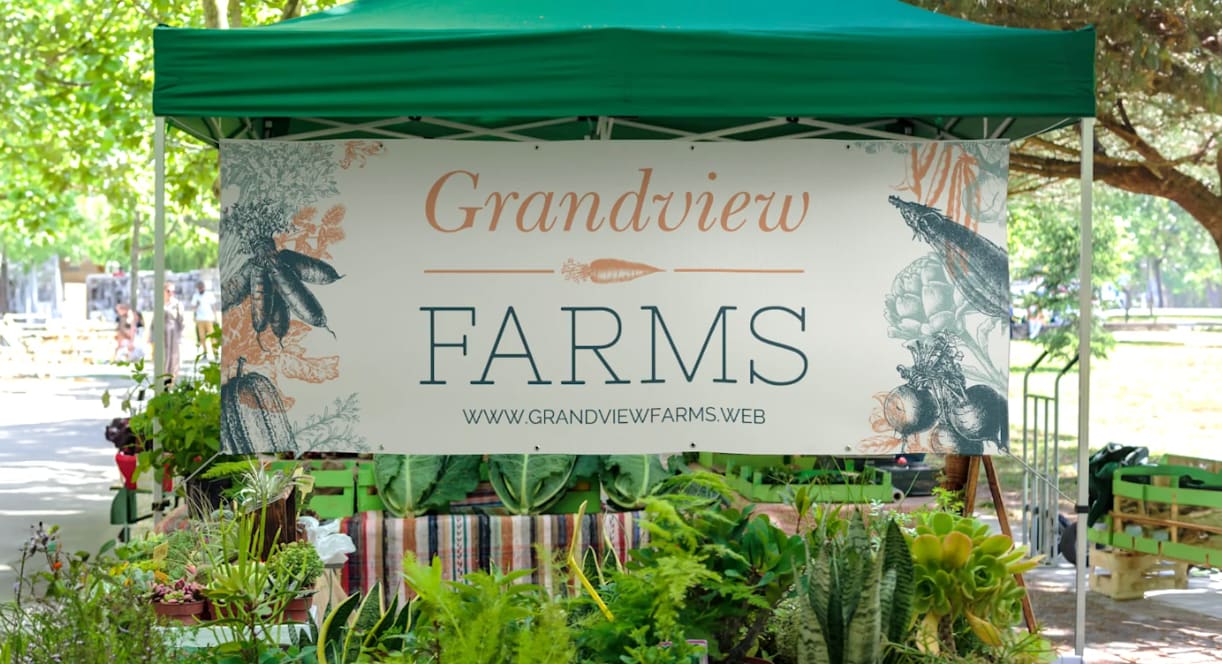 Farmers market banner.