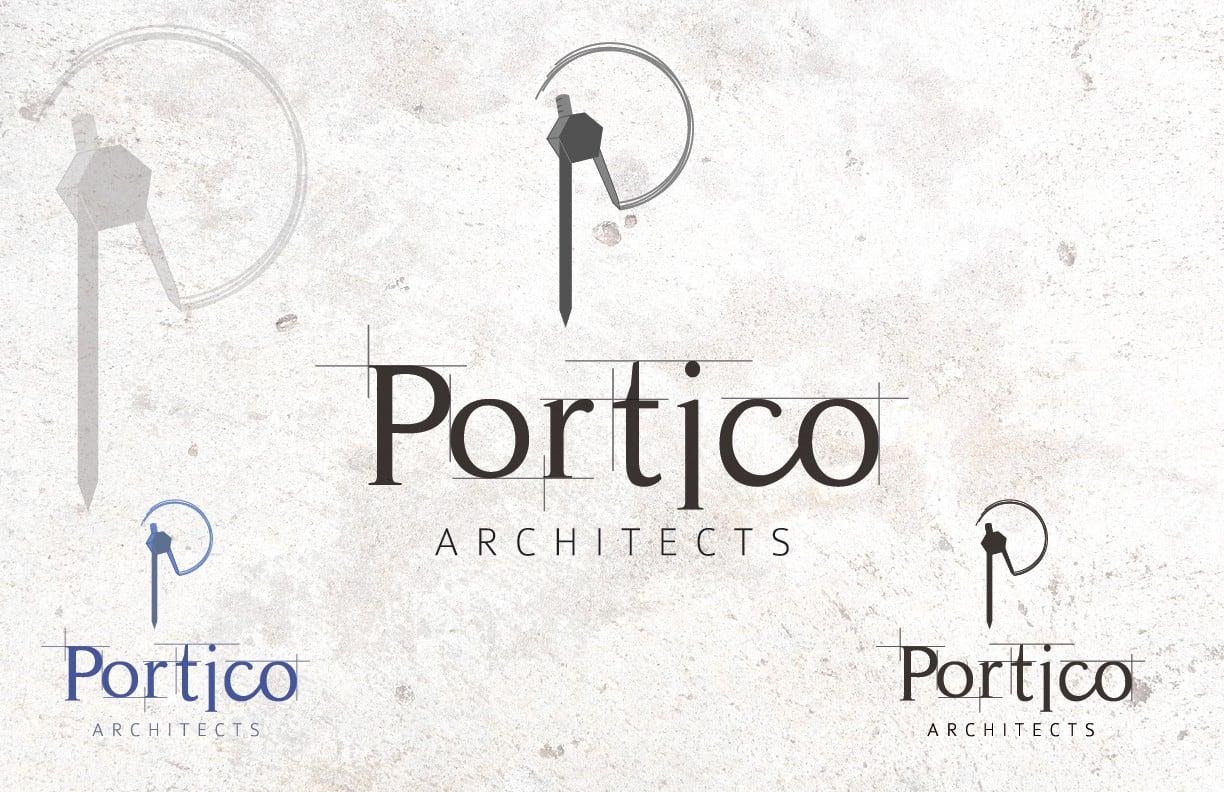 Wordmark logo paired with an image of a protractor making a letter &ldquo;P&rdquo;