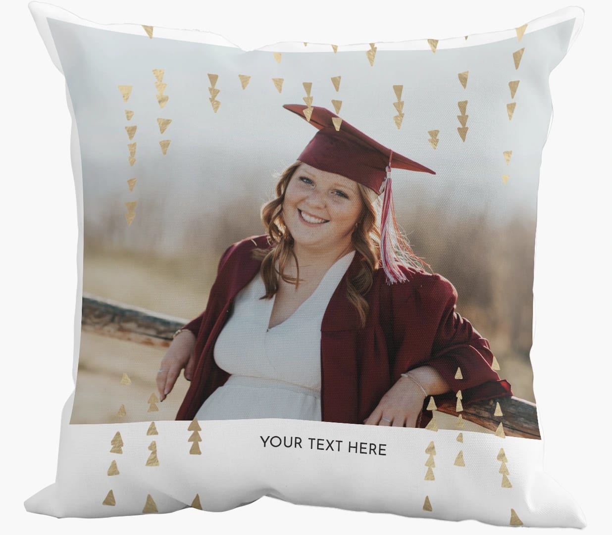 Custom pillow with a photo of a graduate on it graduation gift idea