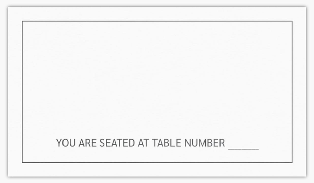 white place card with a thin gray border