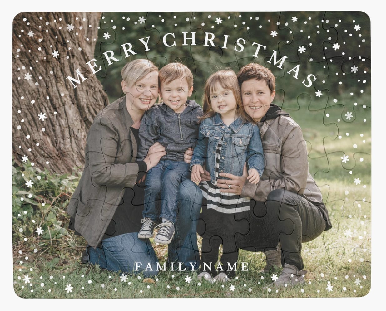 Christmas puzzle card design