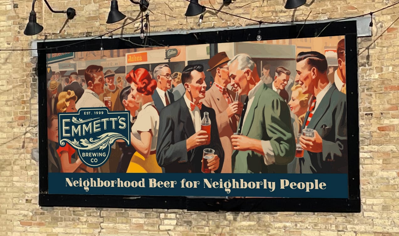 Print marketing materials: billboard sign for pub