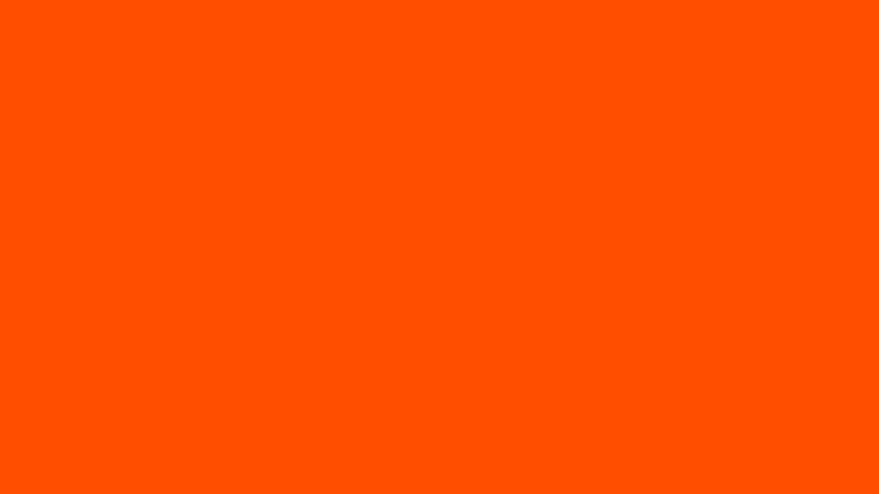 Dynamic logo animation with a bright orange background and white elements: a wave transforms into a circular brand logo