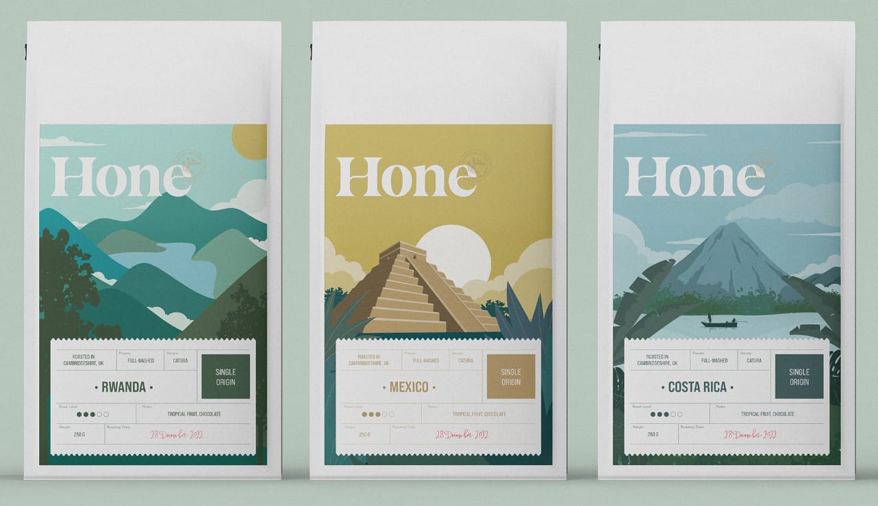 How to make labels: coffee label example