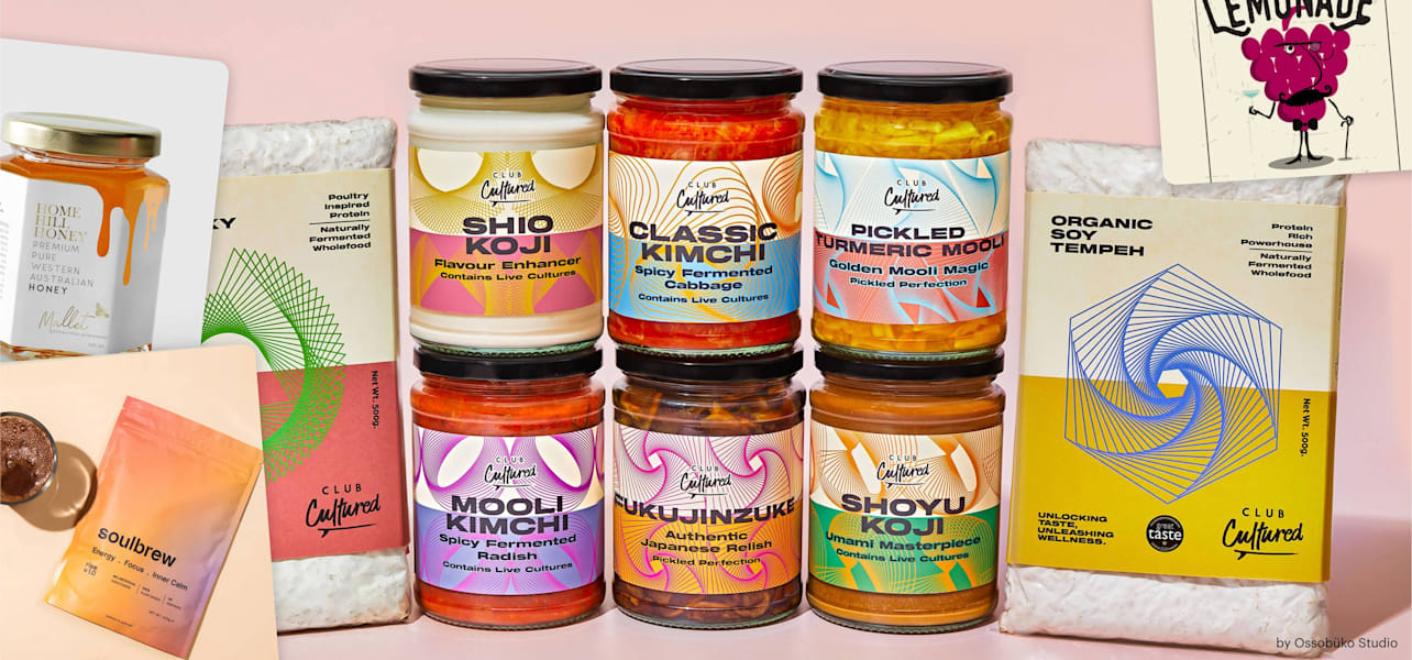 Packaging design trends 2025 collage of colorful jar and box designs